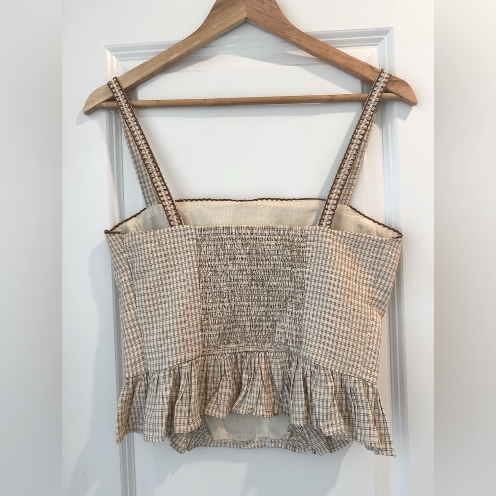 Zara Ruffled Plaid Top - Picture 4 of 6